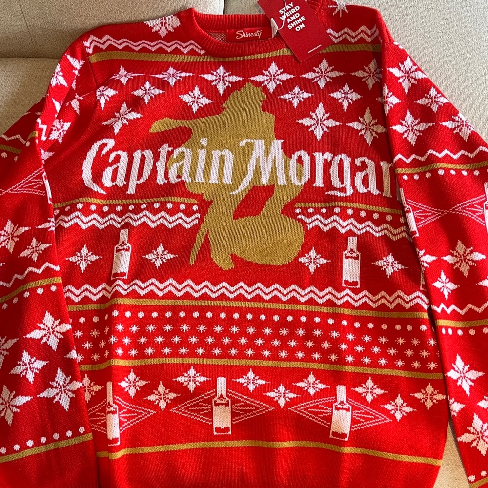 Red and Gold Men's Sweater